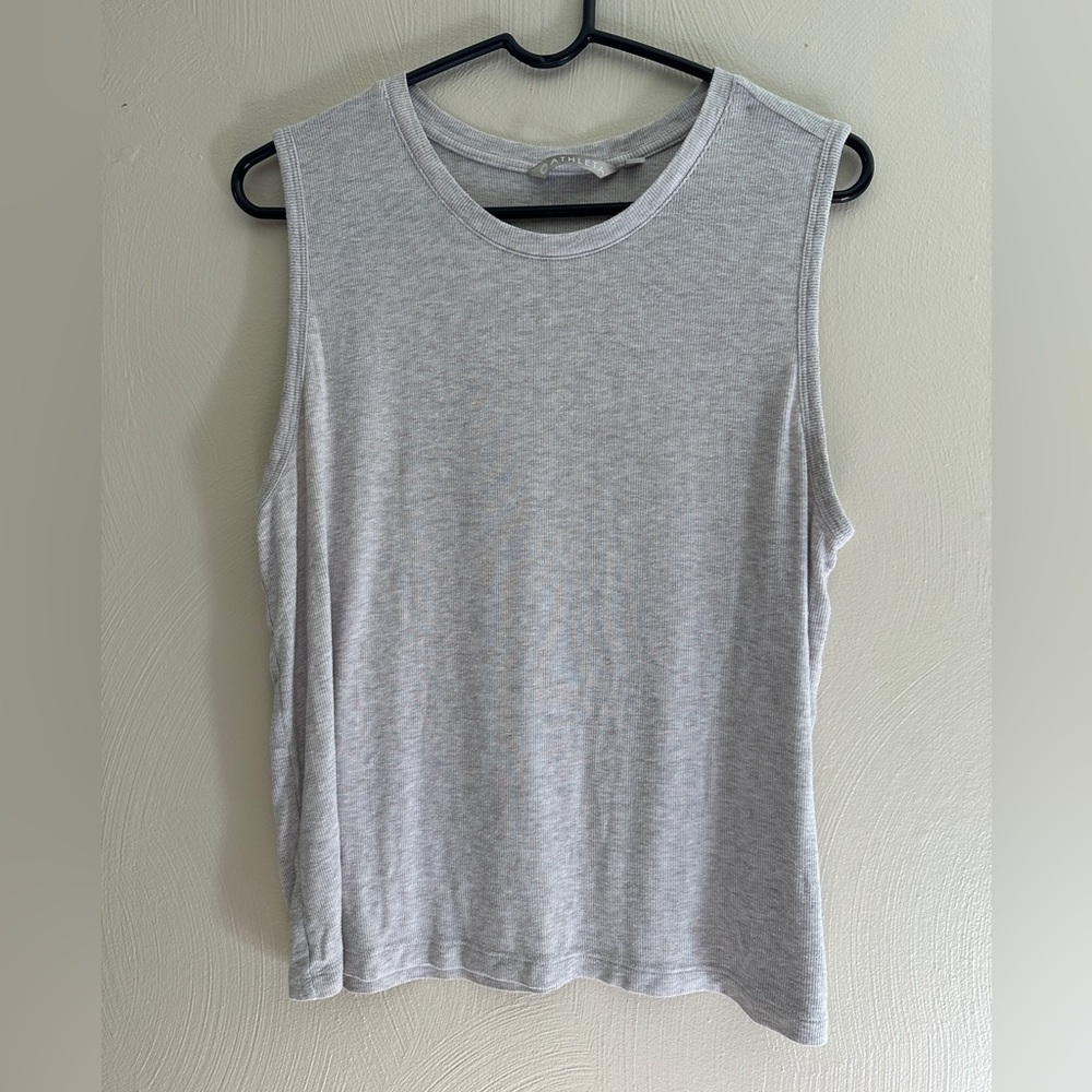 Athleta Light Gray Muscle Tee